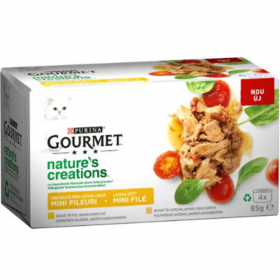 Gourmet Naturals - Мултиопаковка с пиле и пуйка 4 х 85гр